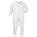 Plain Baby Babygrow/Sleepsuit in White
