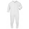 Plain Baby Babygrow/Sleepsuit in White