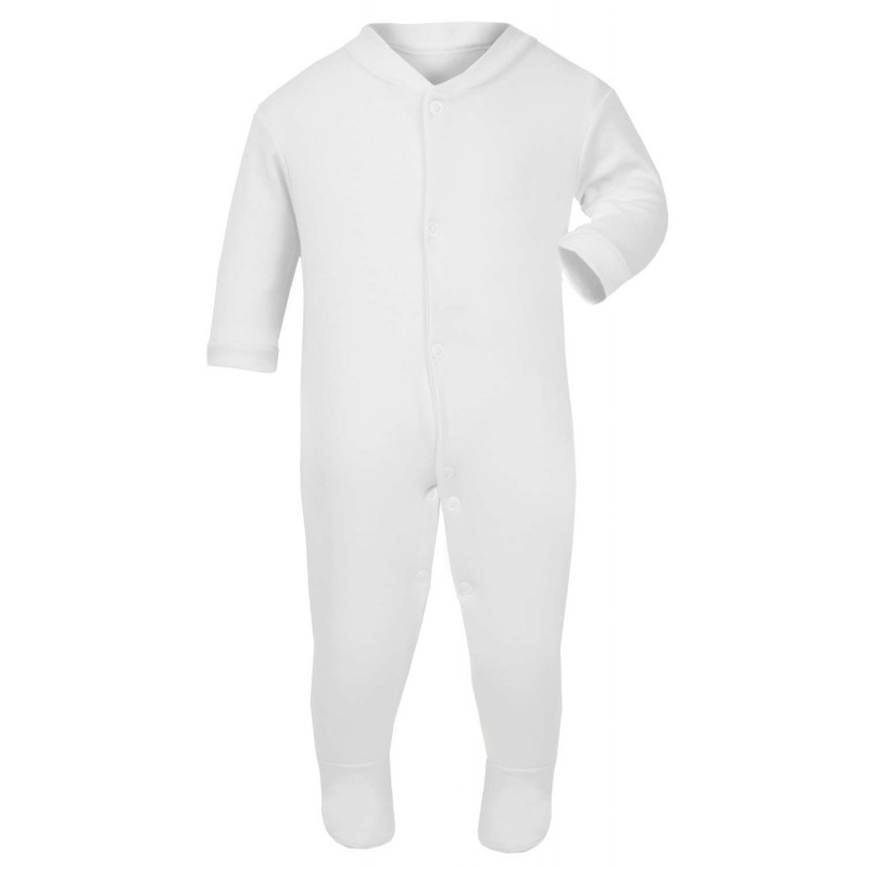 Baby Blanks Babygrow/Sleepsuit in White 