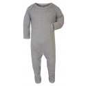 Baby Plain Chest Rompasuit in Grey Marl