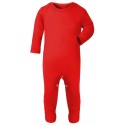 Baby Plain Chest Rompasuit in Red
