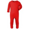 Baby Plain Chest Rompasuit in Red