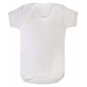 Baby Short Sleeve Bodysuit in White