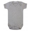 Grey Marl Baby Short Sleeve Bodysuit