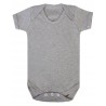 Grey Marl Baby Short Sleeve Bodysuit