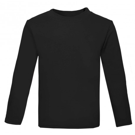 Baby and Toddler Blank Long Sleeve T-Shirt in Black