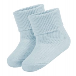 Baby Blank Turn Over Socks (Light Blue)