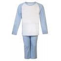 Light Blue Long Raglan Sleeve Pyjama Set
