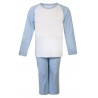 Light Blue Long Raglan Sleeve Pyjama Set