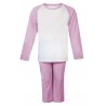 Pink Long Raglan Sleeve Pyjama Set