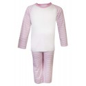 Pink Stripe Long Raglan Sleeve Pyjama Set