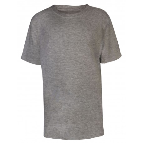 Boy's Crew Neck T-Shirt in Grey Marl by Kids Wholesale Clothing