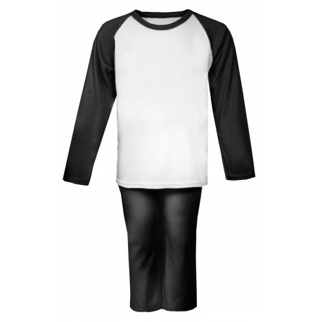 Black Long Raglan Sleeve Pyjama Set