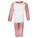 Red Stripe Long Raglan Sleeve Pyjama Set