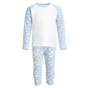 Grey and White Long Raglan Sleeve Pyjama Set