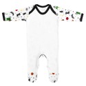 Baby Plain Chest Rompersuit in Monster Print