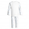 Light Blue Stars Print Long Sleeve Pyjama Set
