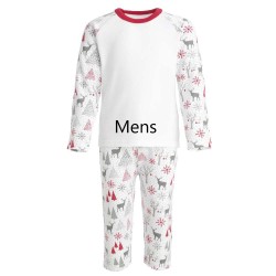 Men's Grey & Red Reindeer Pyjamas
