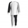 Loungewear Contrast Set in Black/Grey/White