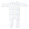 Baby Plain Chest Rompersuit in Light Blue Star Print