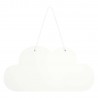 Wooden Cloud Hanging Decoration In White