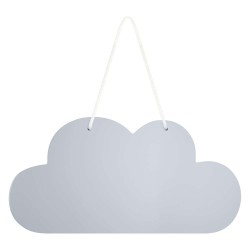 Wooden Cloud Hanging Decoration In Grey
