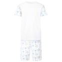 Star Print Short Sleeve Pyjama Set in Light Blue