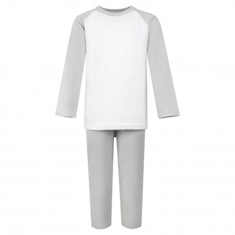 Frozen Grey and White Long Raglan Sleeve Pyjama Set