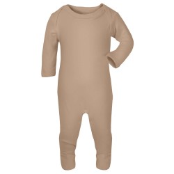 Baby Plain Chest Rompersuit in Warm Taupe