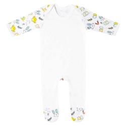 Baby Plain Chest Rompersuit in Easter Print