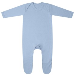 Baby Plain Chest Rompersuit in Dusty Blue