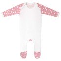 Baby Plain Chest Rompersuit Cloud Print in Pink