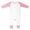Baby Plain Chest Rompersuit Cloud Print in Pink