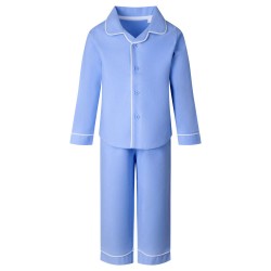 Classic Long Sleeve Pyjama Set in Blue