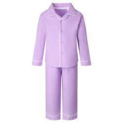 Classic Long Sleeve Pyjama Set in Lilac