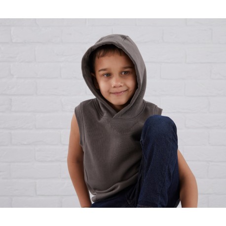 Hooded Tank Top in Charcoal