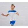 Colour Block T-shirt & Shorts Set In Blue/White