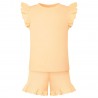 Girls Anglaise Set in Apricot Cream