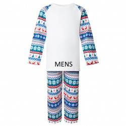 Men's Red & Green Fair Isle Print Pyjama Set