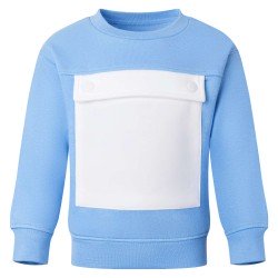Kids's Pocket Fleece Sweater in Blissful Blue