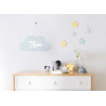 Wooden Cloud Hanging Decoration In Grey