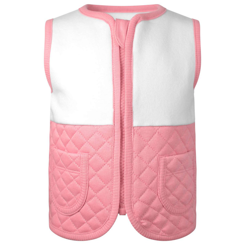Quilted Gilet in Candy Pink
