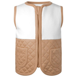 Quilted Gilet in Warm Taupe